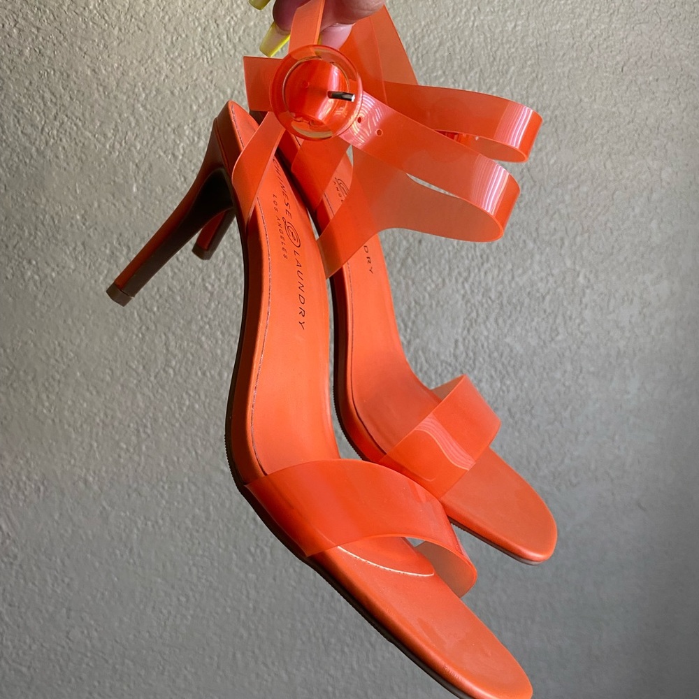 NEW neon orange heels